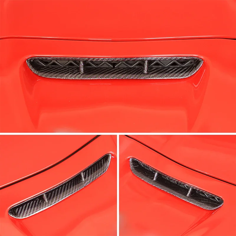 غطاء محرك السيارة من ألياف الكربون الحقيقية إطار مدخل هواء ملحقات السيارة لسيارة شيفروليه كورفيت C6 2005-2013