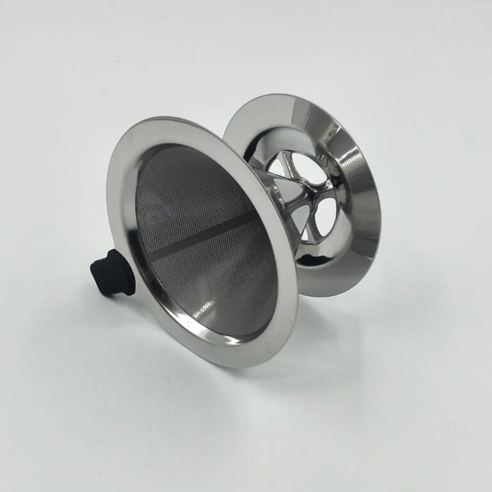 

Stainless Steel Coffee Filter Double Layer Funnel for Dripper 103x90x65mm Reusable Mesh Brew Tool Smooth Drip Coffee