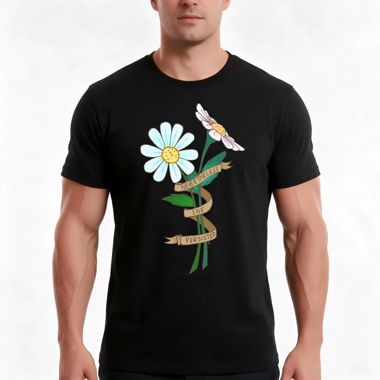 Nevertheless, she persisted. T-Shirt, Summer Casual Cotton Tee, Oversized Streetwear Tops, Vintage Graphic Print, 100% Cotton
