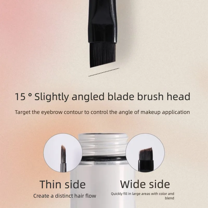 VEECCI Crema Matita per sopracciglia a testa piatta selvaggia naturale 3D resistente al sudore, a lunga durata, non sbiadisce