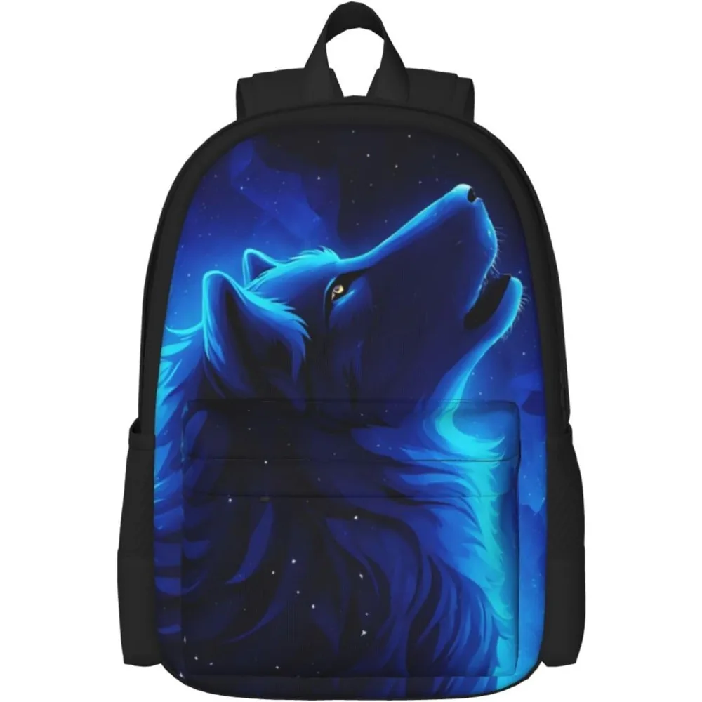 

3D Animal Kids Wolf Backpacks Girls School Bookbag Shoulder Bag Casual Daypack Plus Laptop Bag For Unisex Women Teens