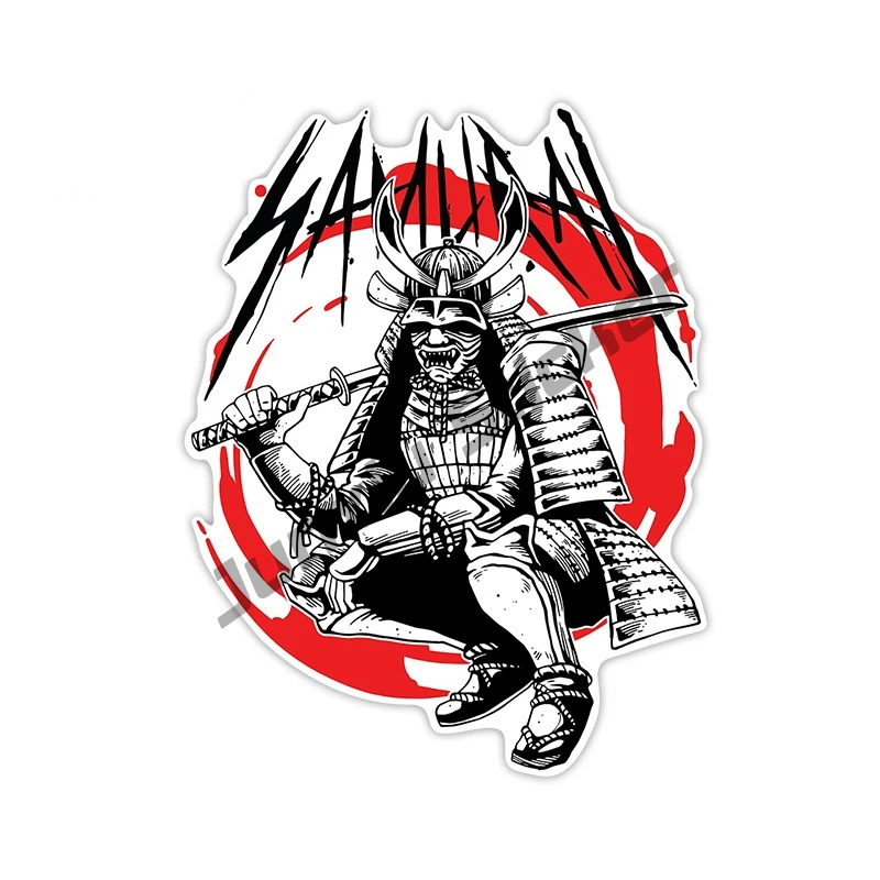 N522# For Japanese Culture Samurai Car Stickers Demon Mask Car Styling Personality Decals Suitable Car Accessories