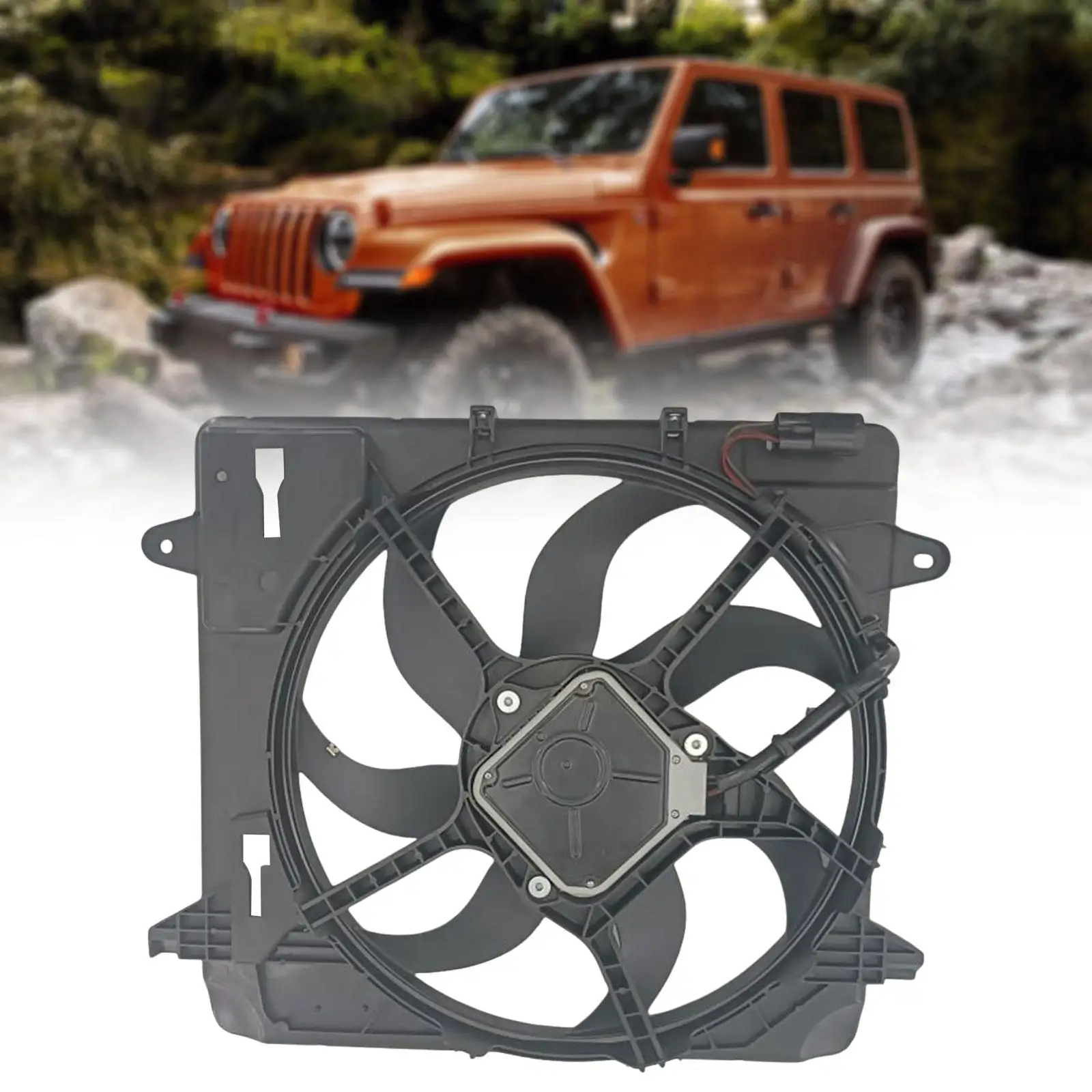 Radiator Cooling Fan Sturdy 68143894Ab for Jeep Wrangler 3.6L 2012-2018