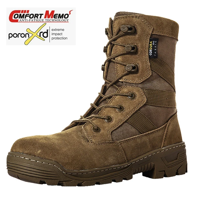 Impermeável High Top Hiking Boots para homens, Botas de caça, Tactical Desert Combat Ankle Shoes, Tênis de couro de montanha masculino