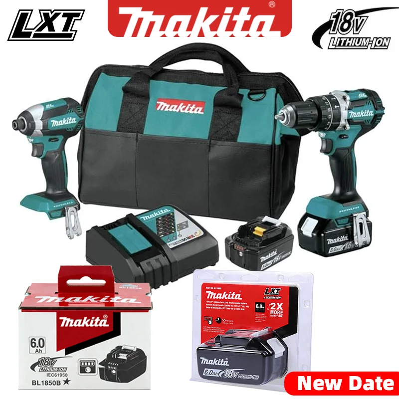 

Genuine 18V Makita 6Ah/5Ah BL1860 BL1850B BL1850 BL1840 BL1830 Screwdriver Battery & Charger Replacement Power Tool Batteries