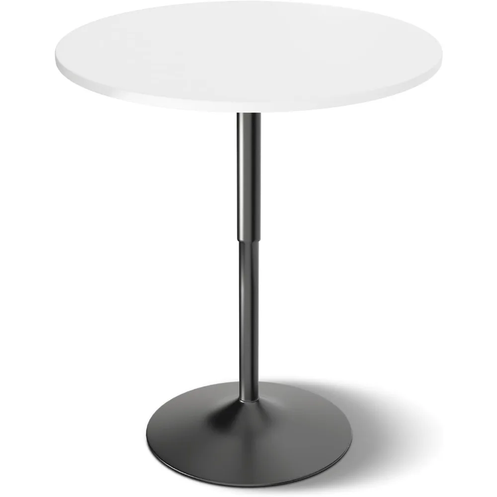 طاولة حانة مستديرة طاولة كوكتيل لغرفة الطعام والمطبخ وبار الفناء، 27.5-36 ارتفاع قابل للتعديل، طاولة حانة بارتفاع الارتفاع #1