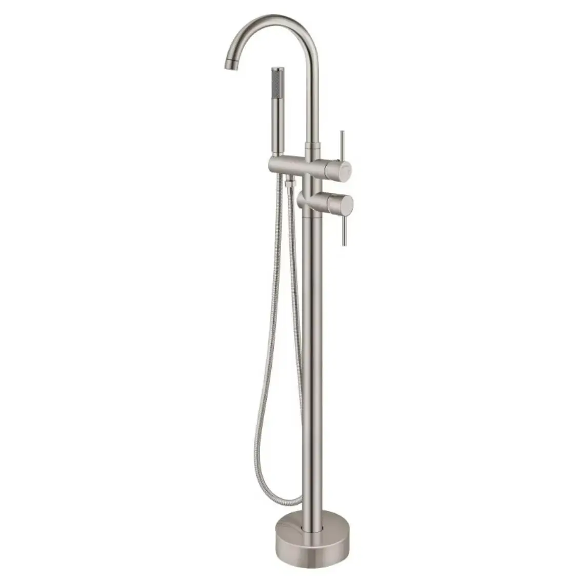 Floor Mounted Bathtub Faucet Free Standing Swivel Spout Shower Mixer Tap Single Handle Brass Floor-standing Bath Taps