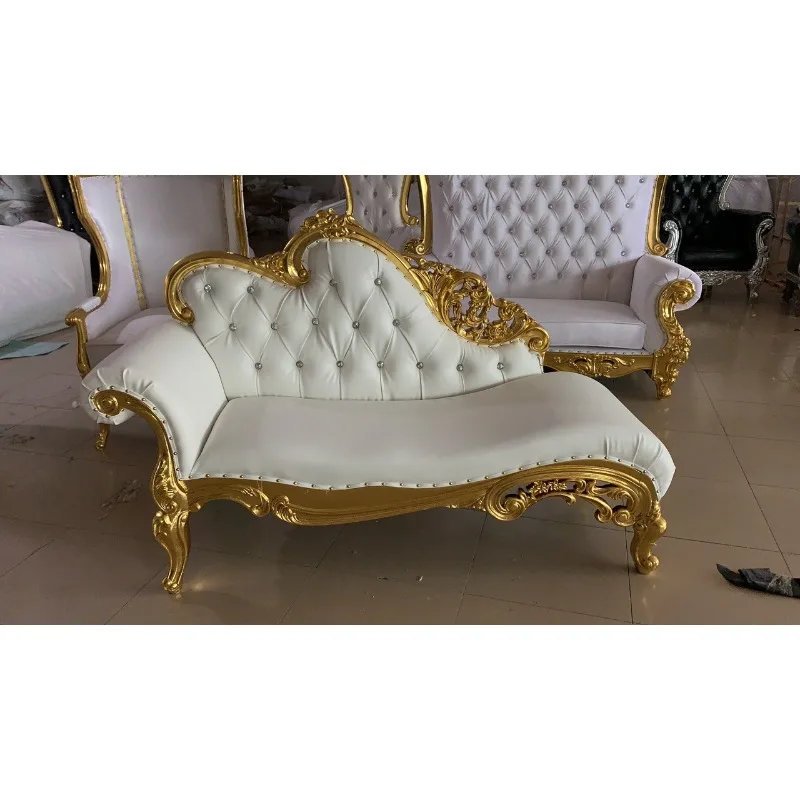 

Ad European chaise longue full wood carving flower sofa chair, recliner bedroom beauty couch