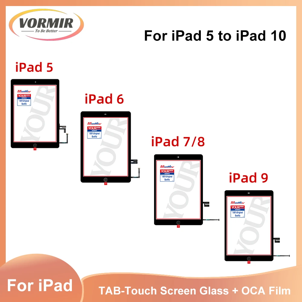 2pcs Touch Screen Glass Replacement with OCA Film for iPad 9 10.2 Tablet LCD Front Glass Repair Parts Digitizer Panel Screen Fix