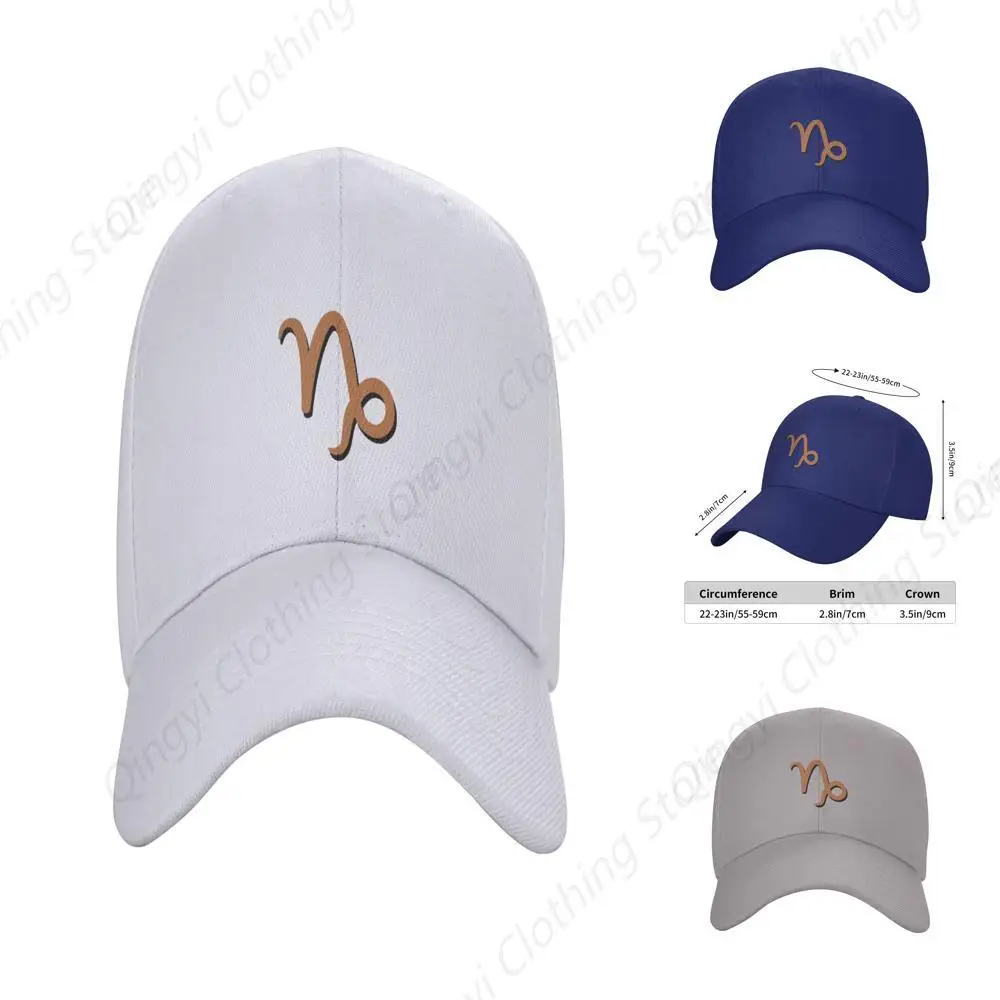 

Zodiac Sign Capricorn Symbol Baseball Cap Men and Women Duck Tongue Hat Casquette Adjustable