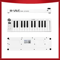 Teclado MIDI M-VAVE SMK-25mini Recargable de 25 Teclas, Mini Teclado MIDI Portátil con Controlador USB