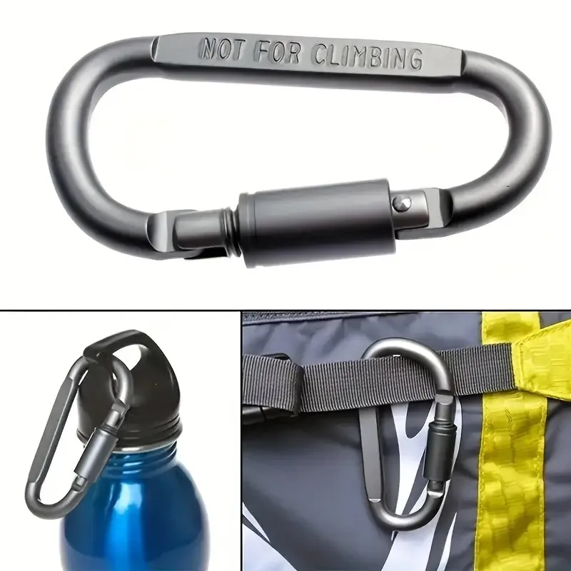 

10 PCS Screw Lock Carabiners Aluminum Alloy D-Ring Clips Durable for Camping, Hiking, Backpack, Hanging Hook Tool Water Bottle
