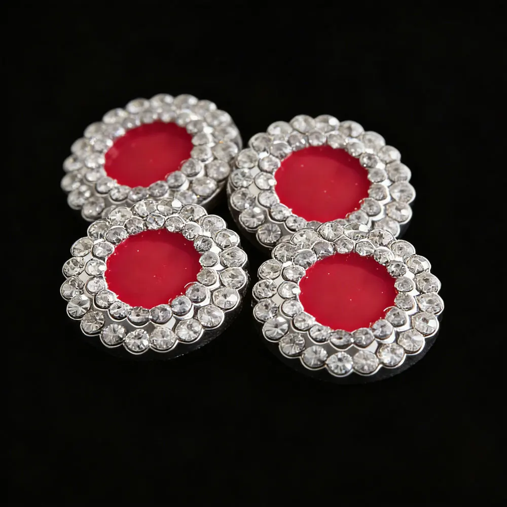 

10Pcs Vintage round button with exquisite and simple rhinestone inlay, used for sewing clothing accessories