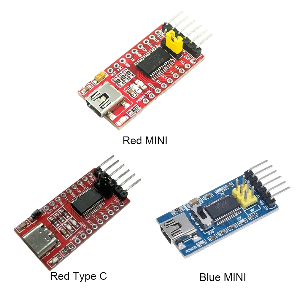 FT232RL FTDI Type-C to TTL Serial Converter Adapter Module 3.3V 5.5V FT232R Breakout Mini USB to TTL Adapter Board for Arduino