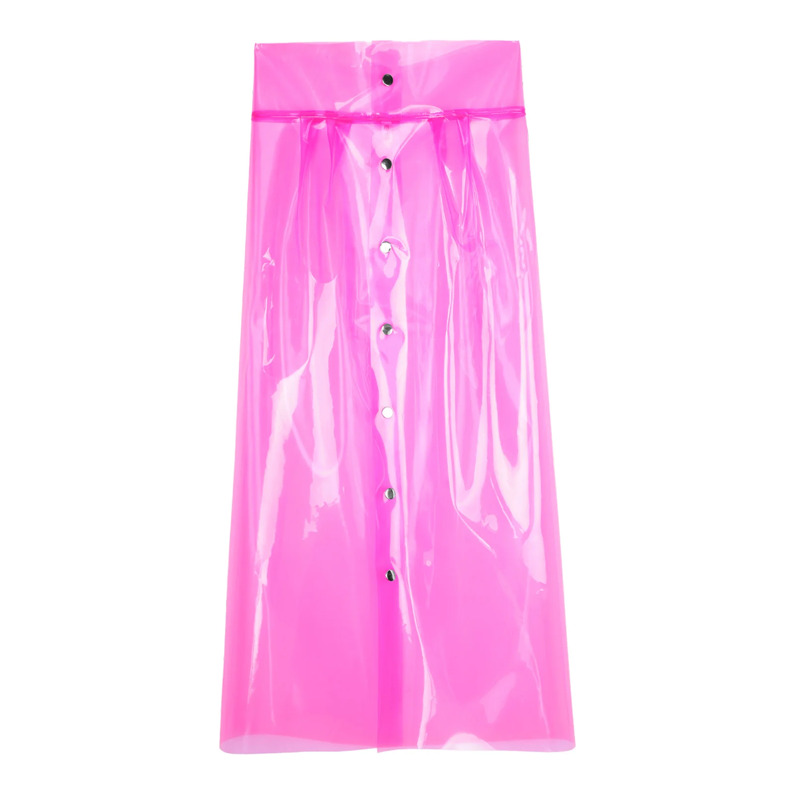 Women Sexy Transparent Pvc Pencil Skirt High Waist Buttons Bodycon Midi Skirts Cover-up Rave Party Nightclub Clubwear Streetwear - view 3