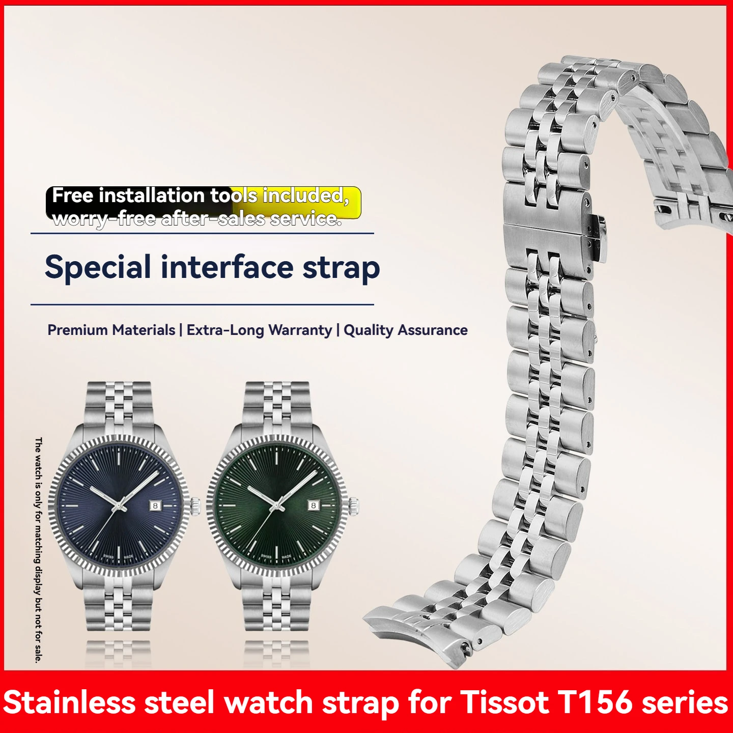 Solid Stainless Steel Watch Strap 20MM For Tissot 1853 T156.408 T156.410 Men Replacement Band