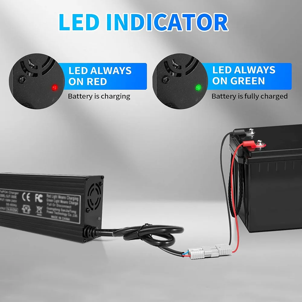 29.2 فولت 20A LiFePO4 شاحن بطارية 24 فولت 20A شاحن قابل لإعادة الشحن لبطارية ليثيوم فوسفات الحديد