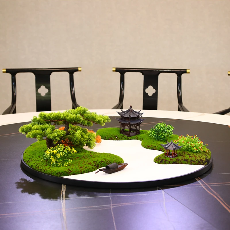 

Customized: Hotel large round table, middle turntable, flower table ornaments, Chinese table flowers, creative table core decora