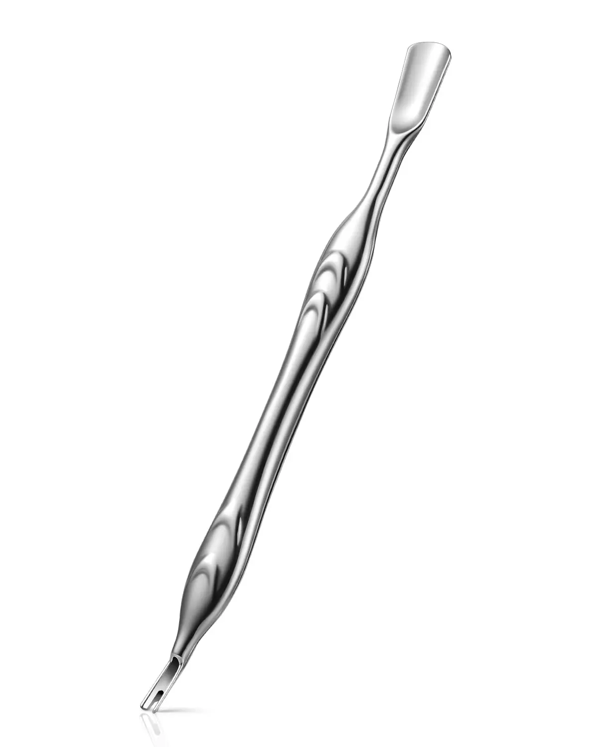 

Cuticle Pusher with Fork, 2-in-1 Cuticle Trimmer Nail Care Tool, Stainless Steel Cuticle Remover Tool for Manicures and Pedicures - Silver