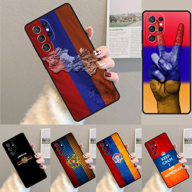 Armenian Flag soft Phone Case for Samsung Galaxy note 10 pro S26 Ultra S23 S24 FE S25 S21 S22 PLUS shockproof Cove