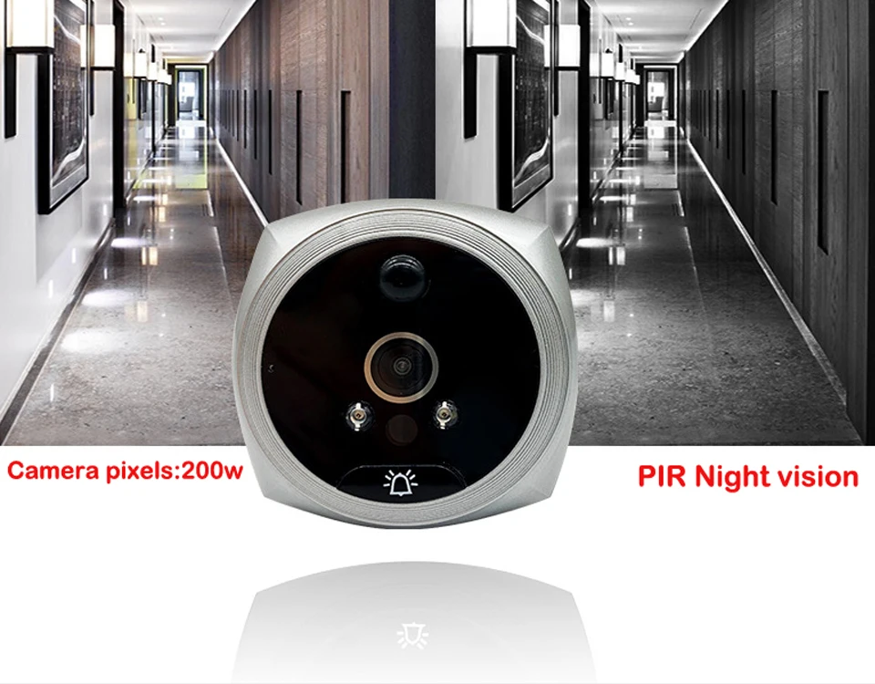 New Item Door Viewer Video Peephole Camera Motion Detection 4.5\