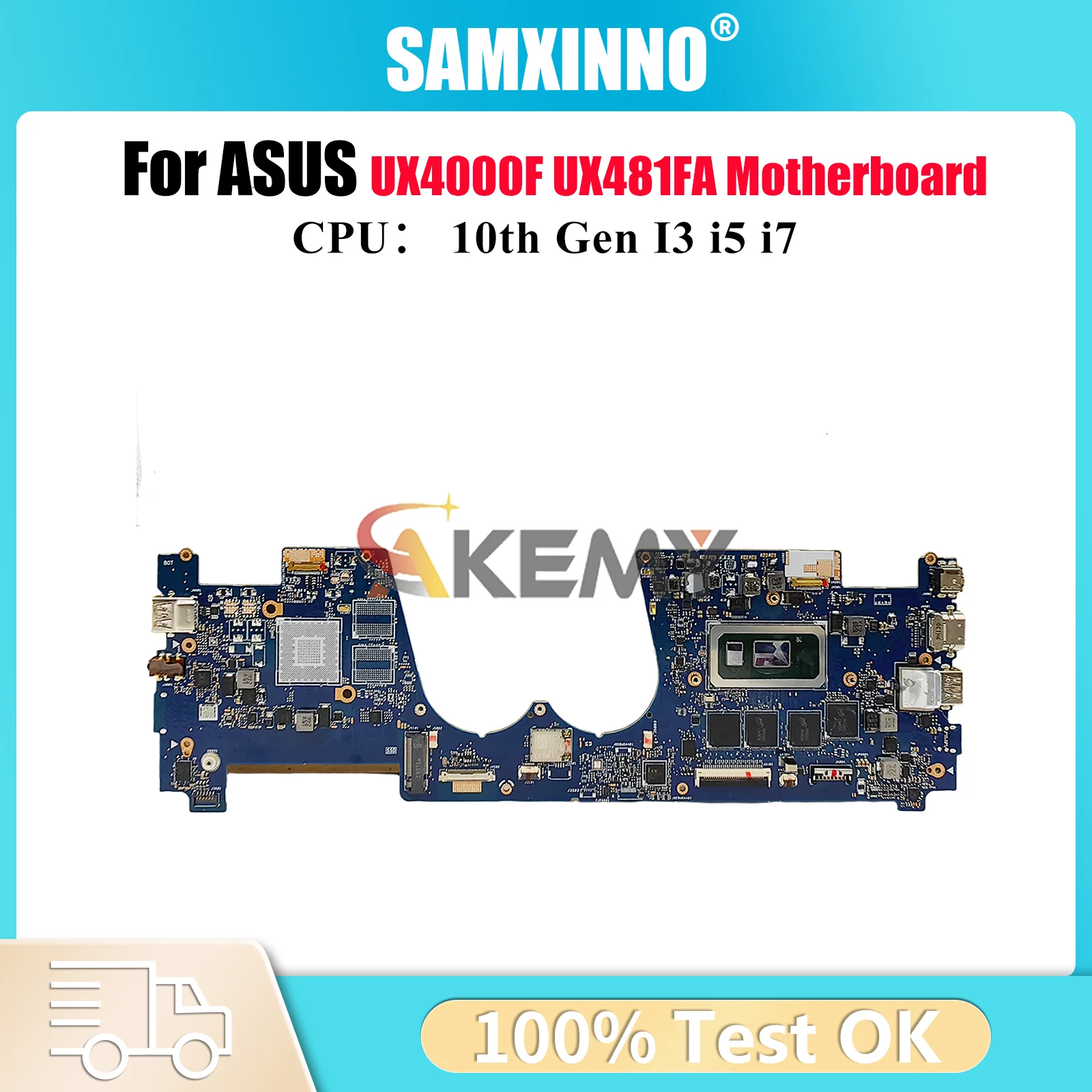 

UX481FA Laptop Motherboard For ASUS ZenBook Duo UX481F UX481FL UX4000F Mainboard 10th Gen I3 i5 i7 tests OK fast shipping stk