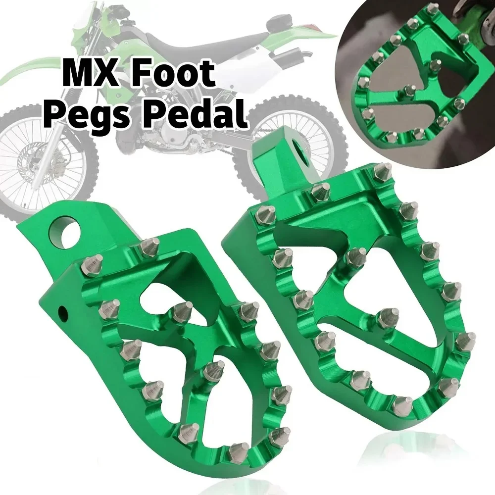 Motorcycle Foot Pegs Dirt Bike Footpeg Footrest Pedal For Kawasaki KDX200 KDX200R KDX220R KDX250 KX125 KX250 KX500