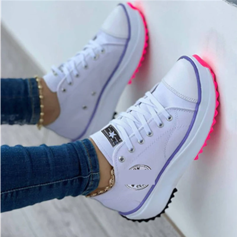 

Fashion Summer Women Casual Shoes Plus Size Sneakers Women Platform Sport Shoes Female Lace Up Tennis Shoe Zapatillas De Mujer43