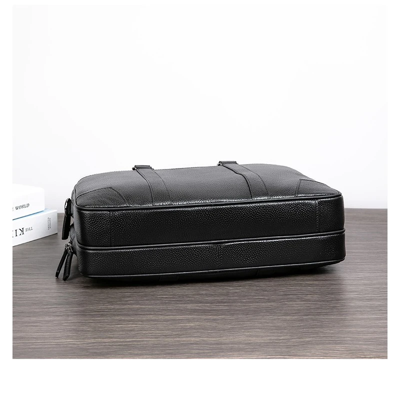 GENOFAN-Sac d'affaires rétro en cuir véritable pour homme, sac à main pour ordinateur portable A4, bandoulière de voyage, étui Executive Bombs, 2024