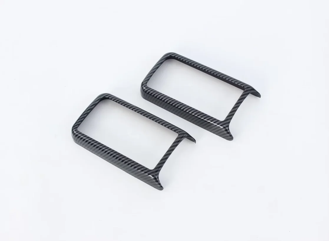 Suitable for BYD DENZA D9 2023 rear seat screen frame ABS decoration Auto Parts carbon fibre Peach wood 2 piece set