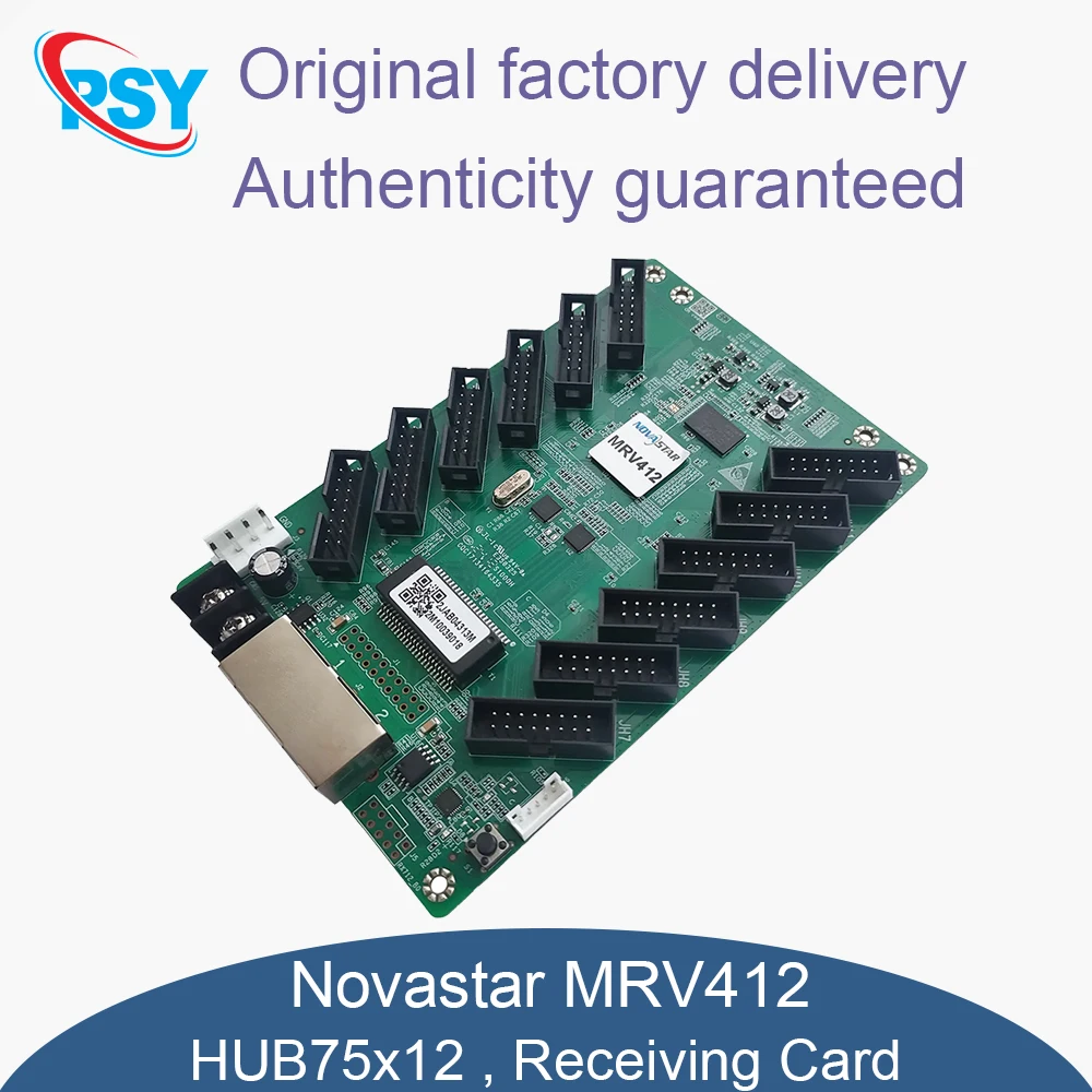 

Novastar MRV412-N Полноцветный модуль приемной карты Приемник сигнала Передача видео Интерфейс HUB75x12 для светодиодной видеостены
