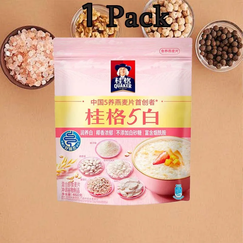 QUAKER دقيق الشوفان الفوري المختلط 18.29 أونصة (518 جم) * عبوة واحدة إفطار فوري للشرح، بدون طهي، استبدال الوجبات