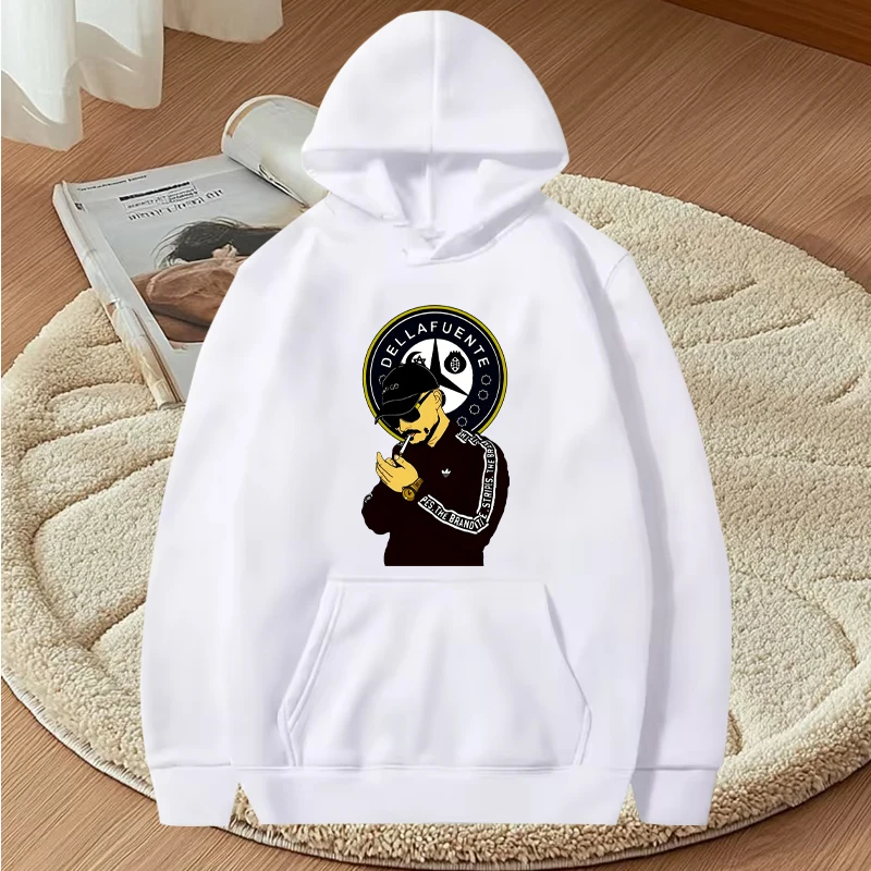 Dellafuente classic Oversized hoodie 2025 new men women fashion vintage Long sleeve Sweatshirt with print Graphics hoodie unisex