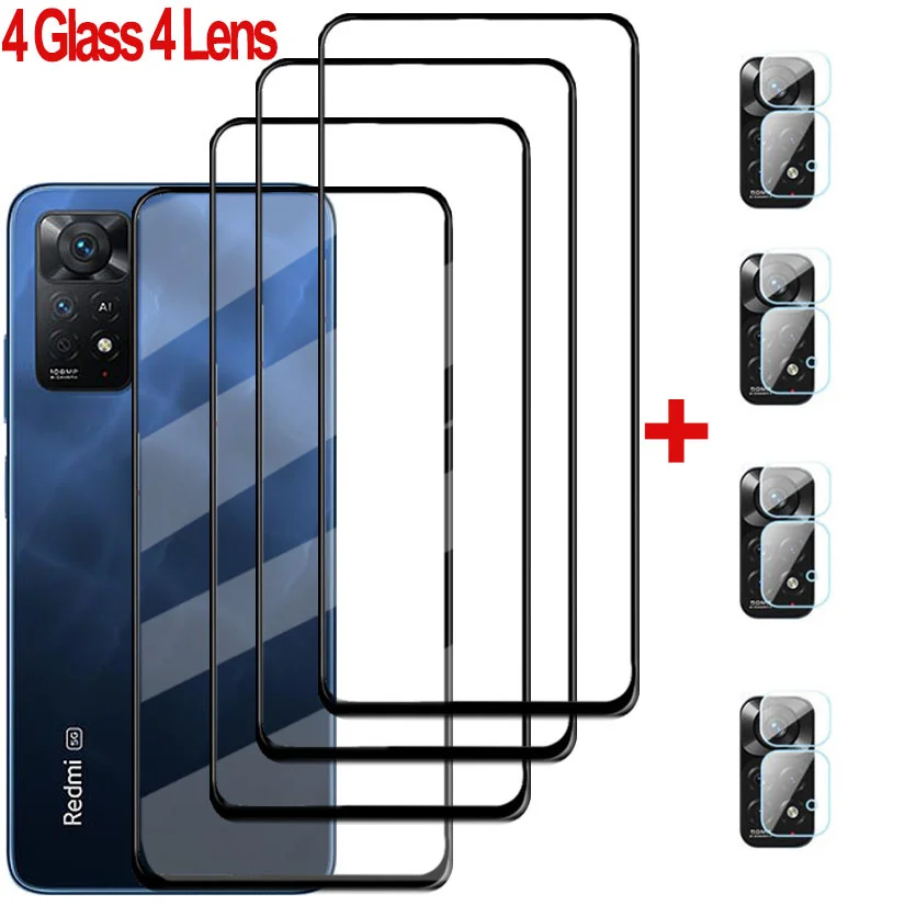 1~4PCS Glass For Xiaomi Redmi Note 11 Pro 5g Tempered Glass Redmi Note 11S 10 S Film Smartphone 9HD Hard Screen Protector RedmiNote 11 Pro Safety Protective Glasses Redmi Note11 Pro Plus 5G 11-Pro