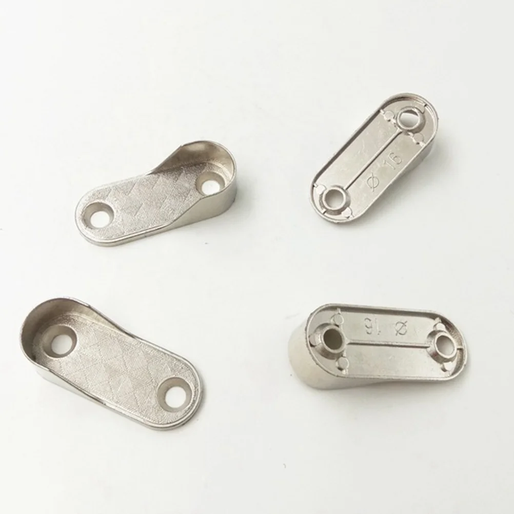 

12Pcs Oval Rod End Supports Closet Hardware Cast Metal Furniture Wardrobe Tube Support Bracket Clothes Hanging Rod Brackets