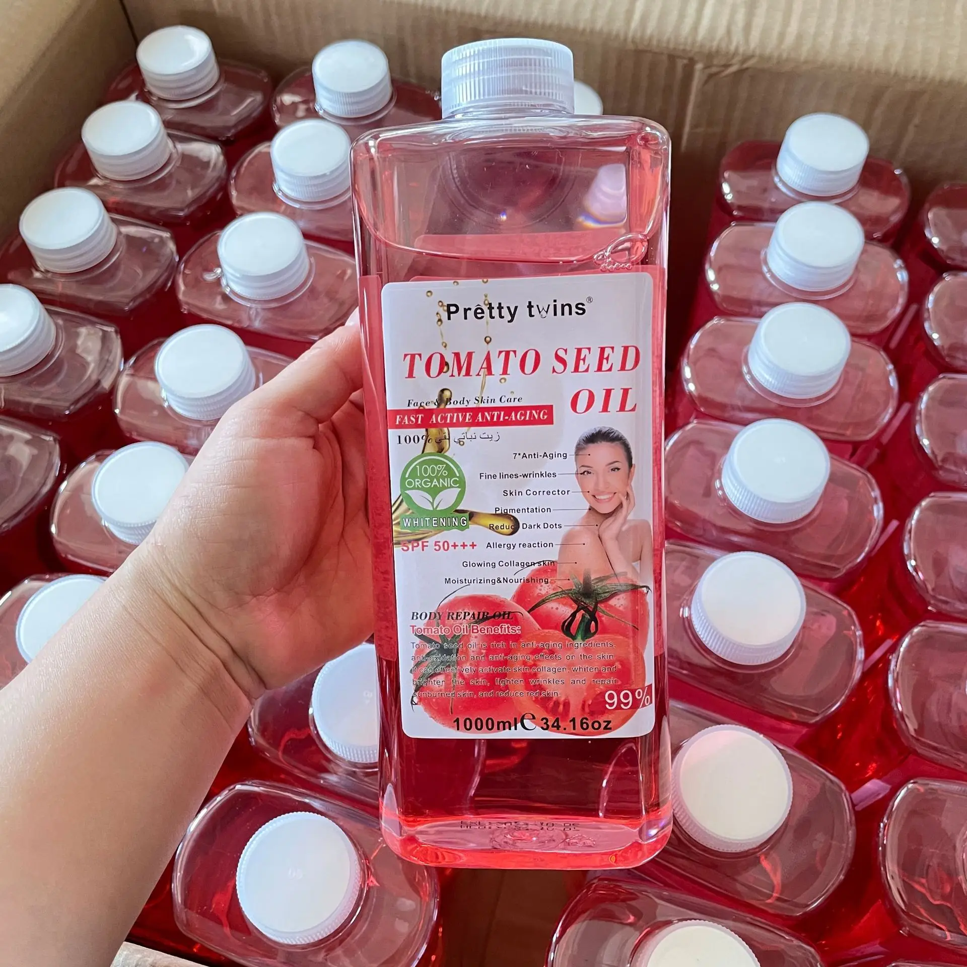 Plant Extract Tomato Seeds Hydrating Moisturizing Brightening Skin Tone Essential Oil Rejuvenating SPA Massage Skincare