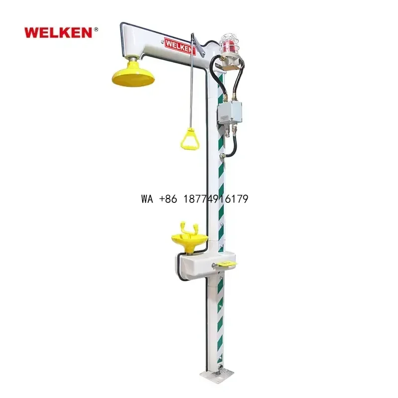 wmwmnu BD-580C Explosion Proof Cable Heated Freeze Resistant Eye Wash Shower Sound and Light Alarm