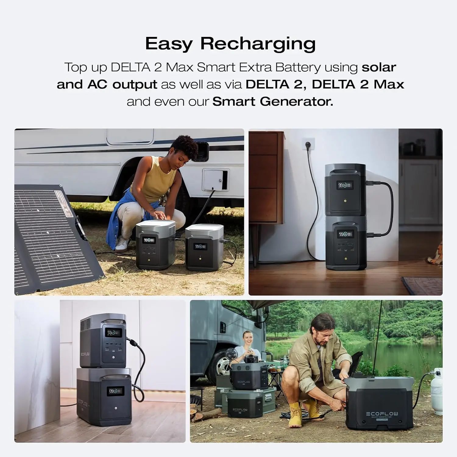 Eco Flow DELTA 2 Max Power-up Package Fast Charging Outdoor Power Supply 220V/2400W Backup Power Supply