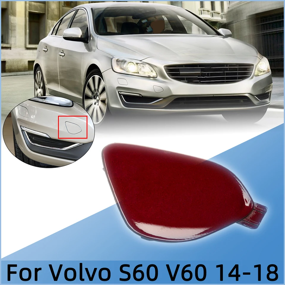 For Volvo S60 S60L V60 2014 2015 2016 2017 2018 39820294 31323839 Front Bumper Tow Hook Eye Cover Cap Towing Hauling Trailer Lid