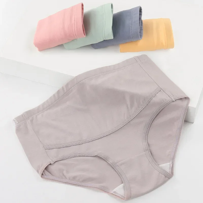 

Женские бесшовные треугольные брюки с высокой талией удобны из чистого хлопка, регулируемое высококачественное дышащее нижнее белье