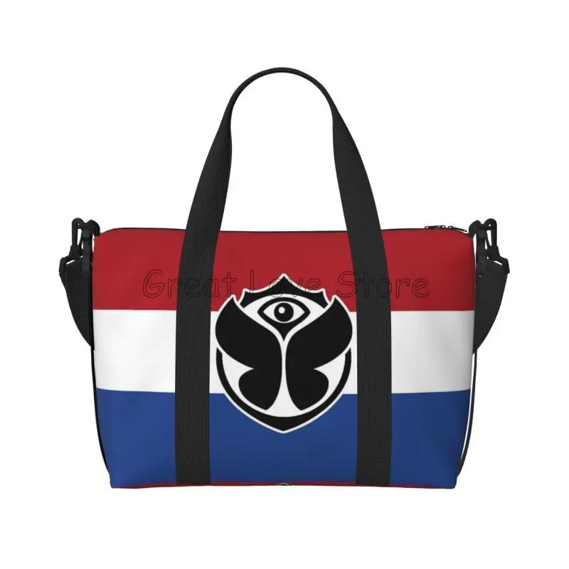 

Custom Tomorrowland Travel Bags Women Belgian Electronic Dance Music Festival Shoulder Bag Portable Waterproof Luggage Bag