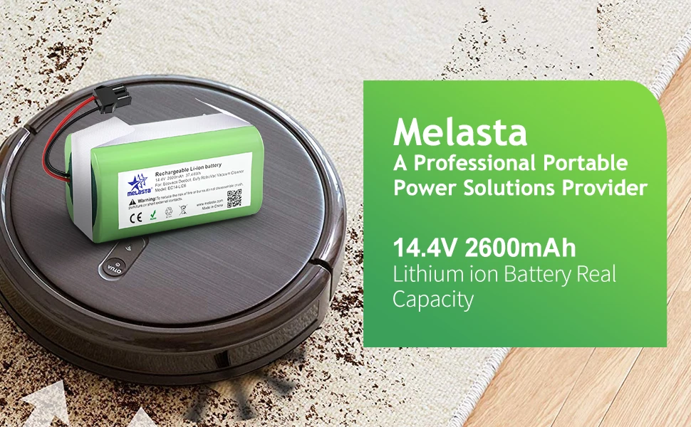 Batterie 14.4V 2600mAh Li-ION Pour Ecovacs Deebot N79, Eufy RoboVac 11 30C, Conga Excellence - Compatible