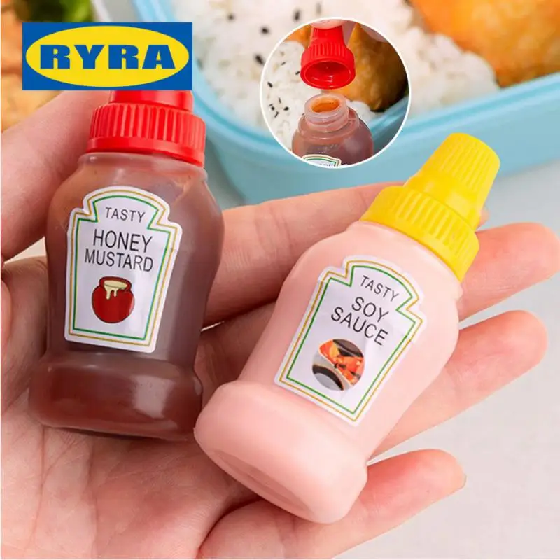 Mini Tomato Ketchup Bottle Portable Small Bento Honey Bottle Sauce Salad Squeeze Bottle Storage In Lunch Box Kitchen Gadgets