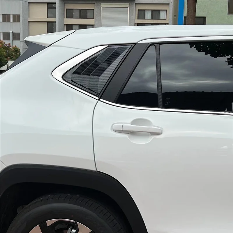 

A21F-Rear Side Window Louvers Air Vent Scoop Shades Cover Blinds Trim For Toyota Yaris Cross 2023 2024 Southeast Asia Version