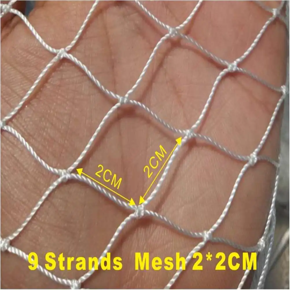 Biała siatka wędkarska Nylonowa siatka Trawl Pull Net Garden Fence Net Safety Net Anti Bird Falling Nets Crops Protective Child Cat Dog