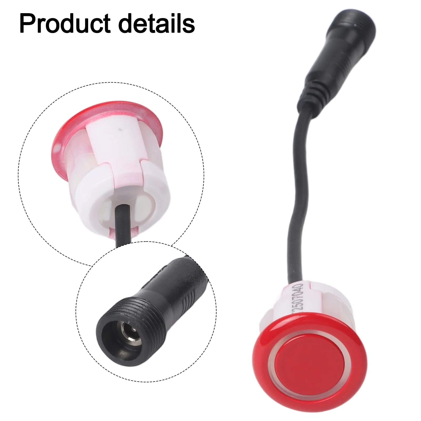 Red 18.5mm 18.5mm Parking Sensor Reliable Parking Sensor Module Red Reverse Sensor Easy Installation Wear-resistant Design