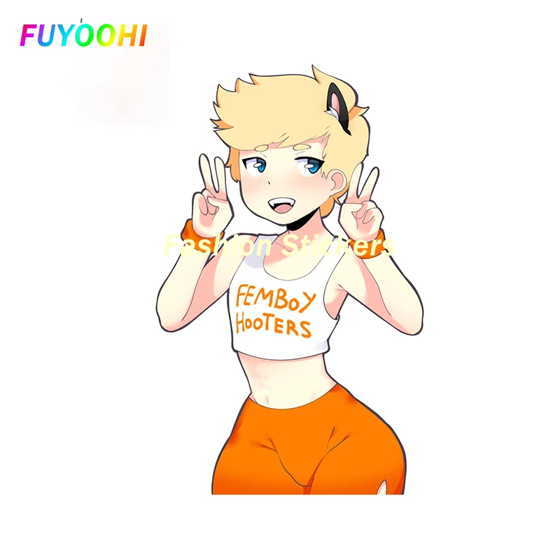 

FUYOOHI Exterior/Protection Fashion Stickers Femboy Hooters Furry Car Stickers Sunscreen Waterproof Decal Personality Decoration
