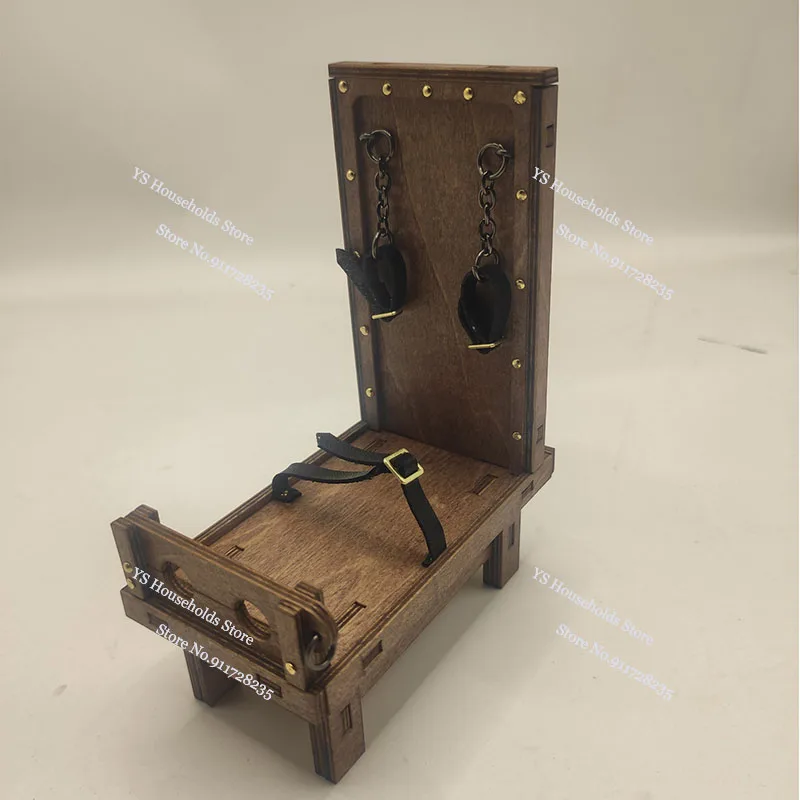 1/12 Soldaat Mini Houten Gereedschap Middeleeuwse Kerker Scène Accessort Straf Model Cosplay Speelgoed Voor 6 "Action Figure Decoratie