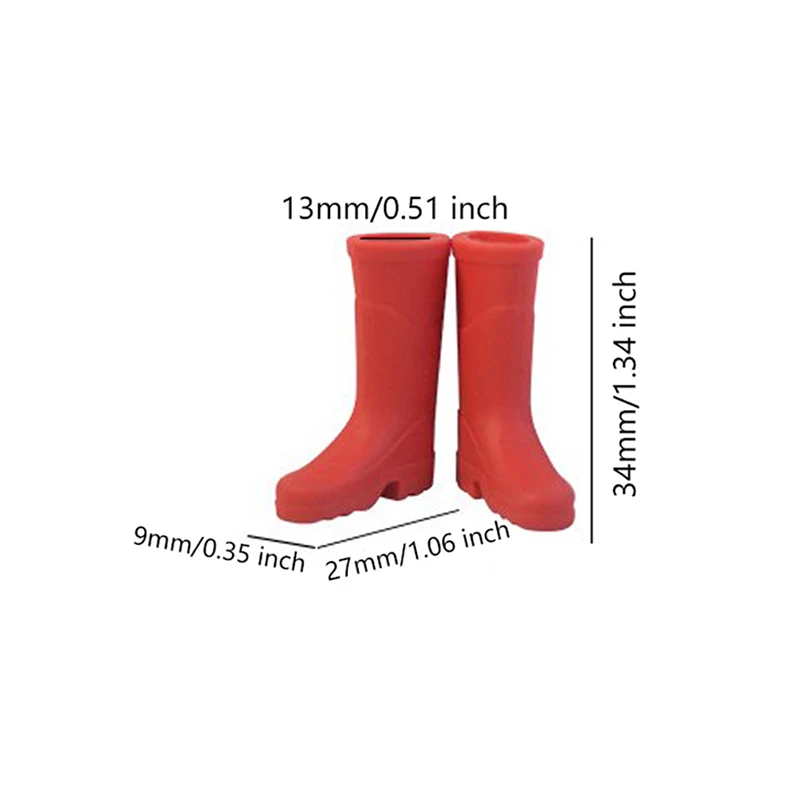 1Pairs 1/12 Scale Dollhouse Miniature Rubber Rain Boots Home Garden Yard Decoration Dolls Accessories Doll Shoes Model Toys