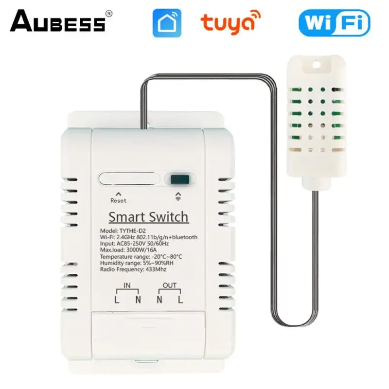 

Tuya Wifi Smart Switch Smart Temperature And Humidity Switch With Electricity Statistics Smart Life Remote Control Switch